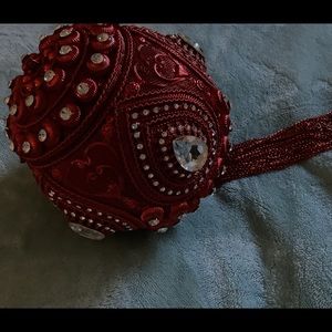 Doyutig Indian woman’s handmade beaded clutches crystal short tassel cross body.